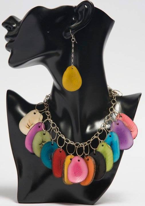 Tagua Nut Slice Earrings - jody dove style
