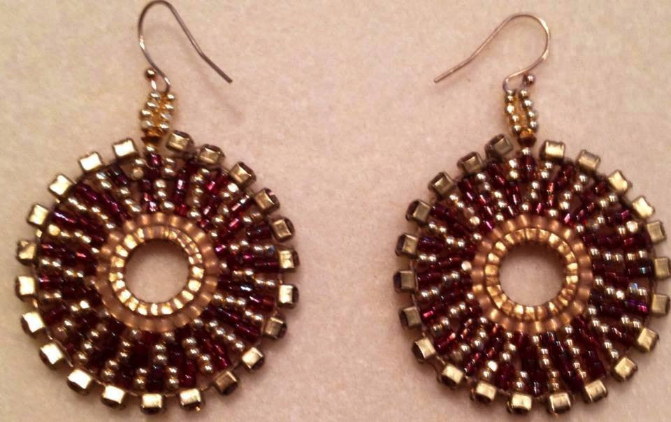 Boho Earrings- Swarovski crystal edging - jody dove style
- 1