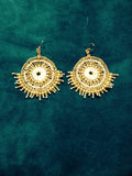 Beaded Boho earrings with half fringe - jody dove style
 - 2