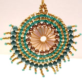 Beaded Boho earrings with half fringe - jody dove style
 - 1